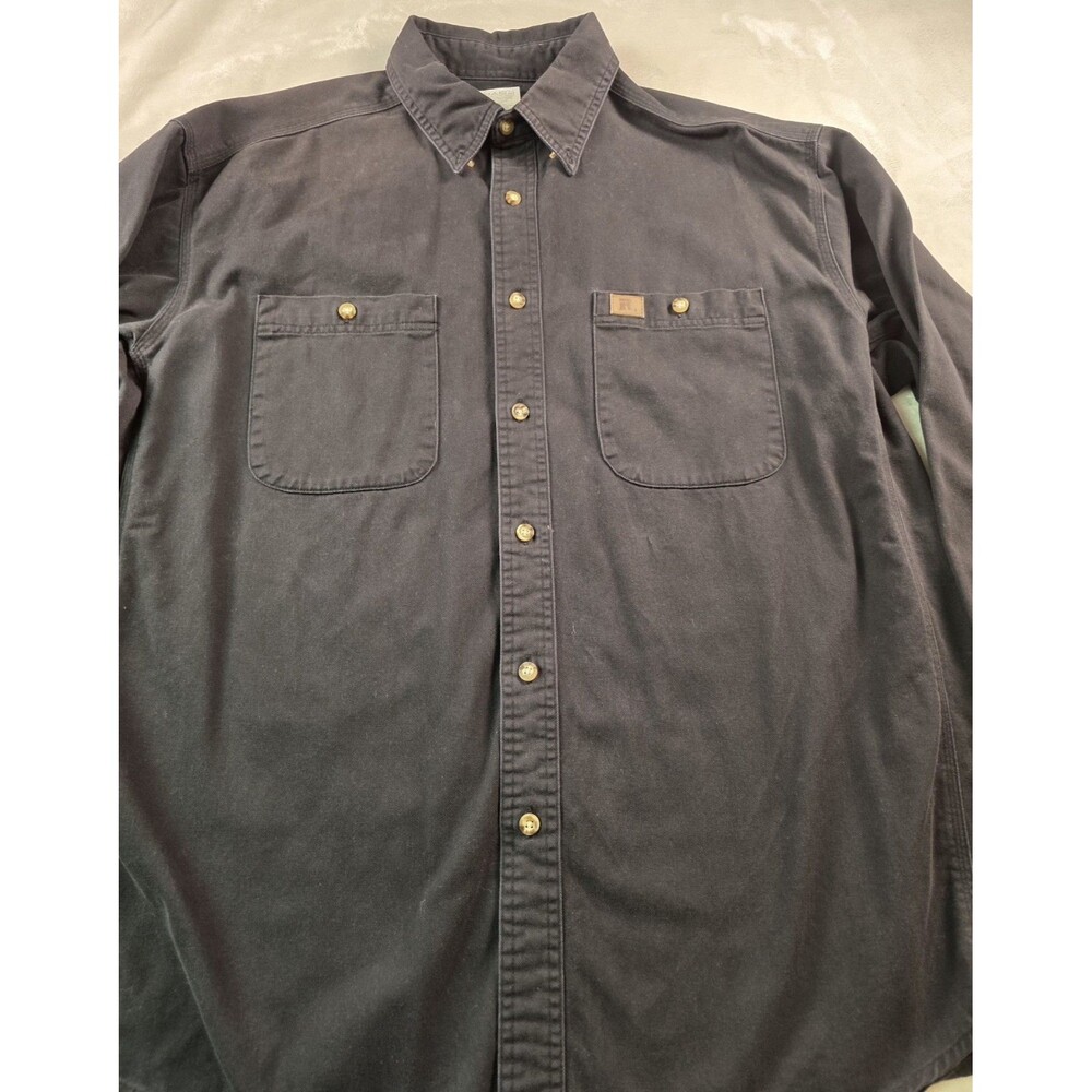 Wrangler Riggs Men's‎ XXL Workwear Long Sleeve Canvas Button Up Shirt With Flaws